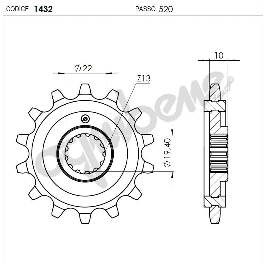 SUZUKI 250 OGNIBENE ÖN DİŞLİ 15T
