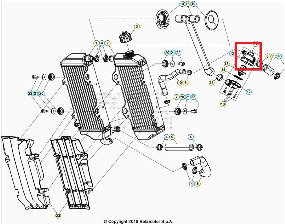 THERMOSTAT CASE BETA ORJ YP B5