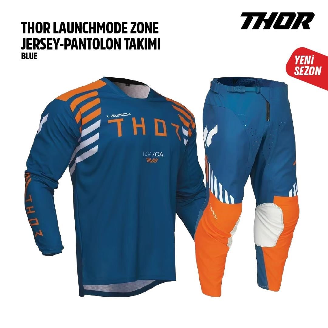 Thor Mavi Turuncu Jersey Pantolon Takımı