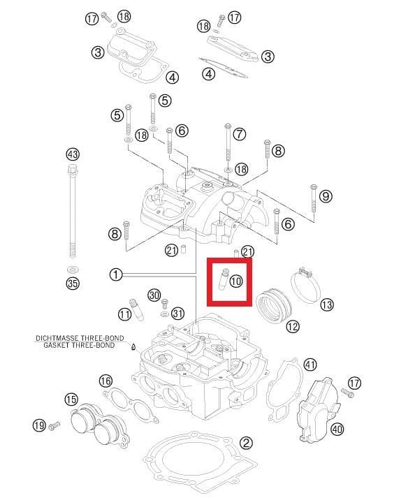 VALVE GUIDE INTAKE KTM ORJ YP A4