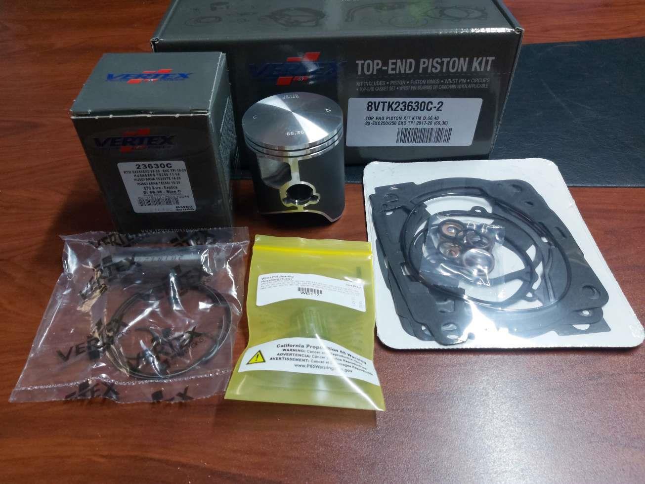 VERTEX KTM 250 EXC 17-20 PİSTON D.66.36 CONTA SET