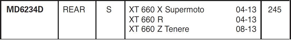 Yamaha XTZ 660 Tenere 2008-2016 EBC Arka Disk