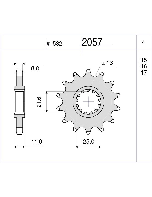 Yamaha 1000 Ognıbene Ön Dişli 16T