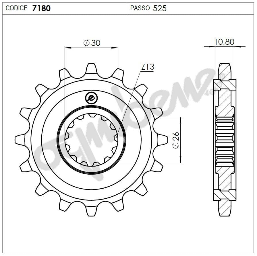 YAMAHA 900 TDM OGNIBENE ÖN DİŞLİ 16T