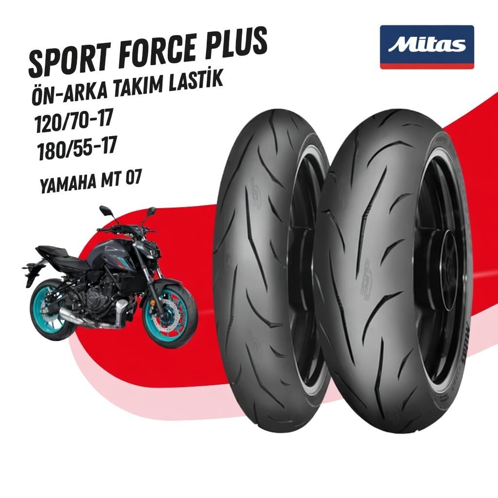 Yamaha Mt 07 Mitas Sport Force+ Takım 120/70-17 - 180/55-17 Set