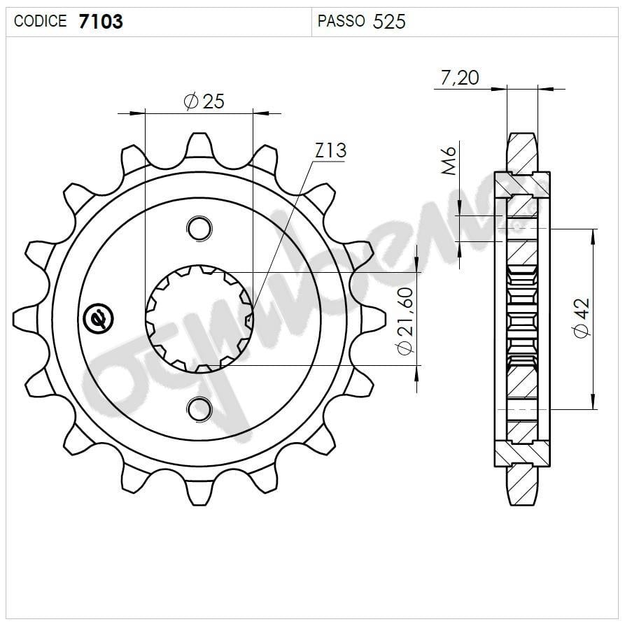 YAMAHA TDM 850 OGNIBENE ÖN DİŞLİ 16T