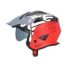 Acerbis Jet Arıa Sport Kask Gri Kırmızı
