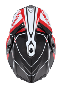 Acerbis Lınear Kask 2206 Gri Kırmızı