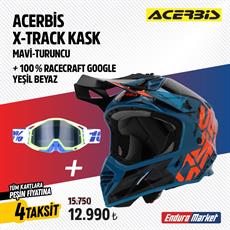 Acerbis X-Track 22-06 Kask Mavi Turuncu
