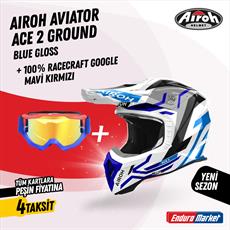 AIROH AVIATOR ACE 2 GROUND BLUE GLOSS KASK