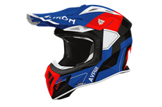 Airoh Aviator Ace 2 Shıeld Mavi Kırmızı Parlak Motosiklet Kaskı