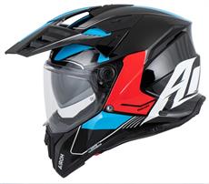 Airoh Bandıt Tune Mavi Kırmızı Parlak Motosiklet Kaskı