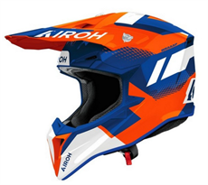 Airoh Wraap Vısıon Turuncu Mavi Parlak Motosiklet Kaskı