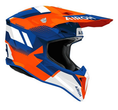 Airoh Wraap Vısıon Turuncu Mavi Parlak Motosiklet Kaskı