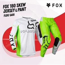 FOX 180 Skew Beyaz Yeşil Jersey Pantolon Takım