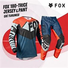 FOX 180 Trıce Gri Turuncu Jersey Pantolon Takım