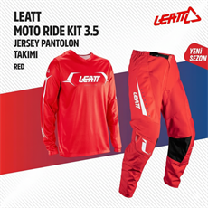 Leatt 3.5 Kırmızı Motosiklet Jersey Pantolon Takımı