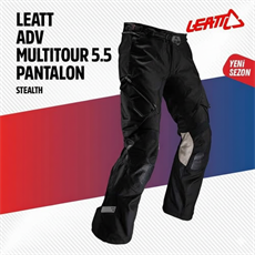 Leatt Adv 5.5 Multi-Tour Kısa Siyah Motosiklet Pantolonu