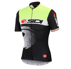 Sidi Pippo 2 Kısa Kollu Bisiklet Jersey Siyah/Sarı