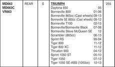 Trıumph Tıger 800 11-14 1050 07-12 Ebc Arka Disk