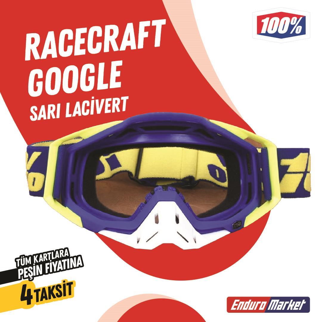 %100 RACECRAFT REPLİKA LACİVERT SARI GOGGLE