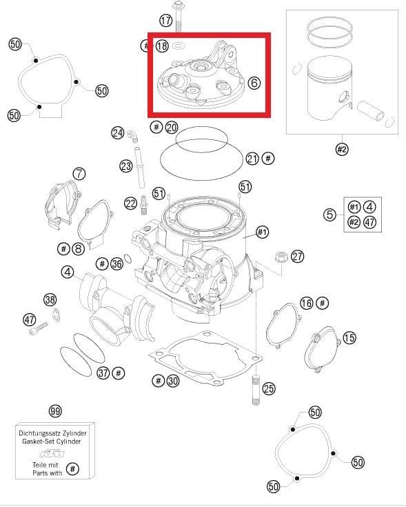 250 EXC KAPAK KTM ORJ YP R7