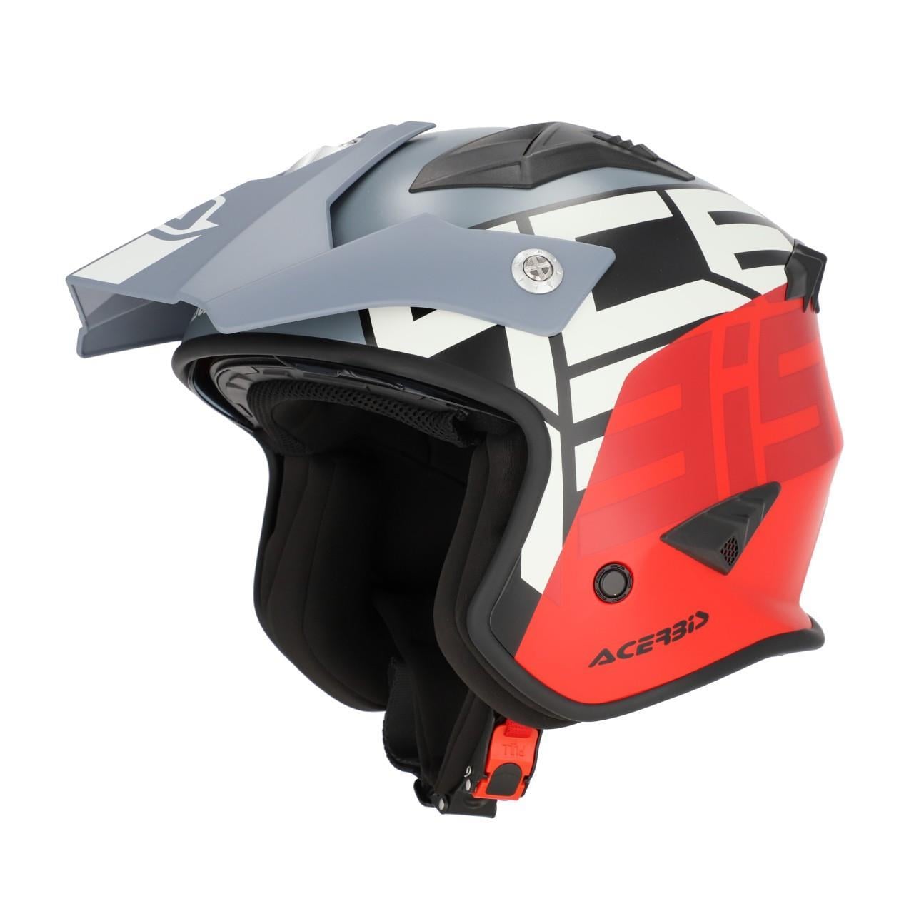 ACERBİS JET ARIA SPORT KASK GRİ KIRMIZI