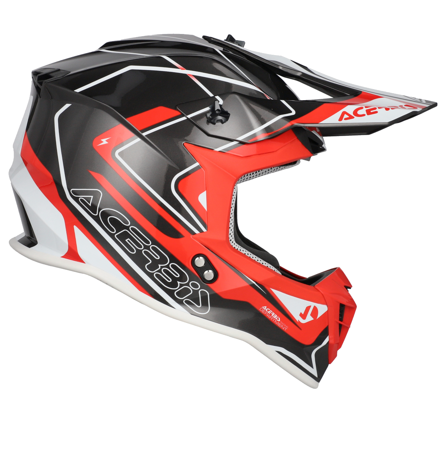 Acerbis Lınear Kask 2206 Gri Kırmızı