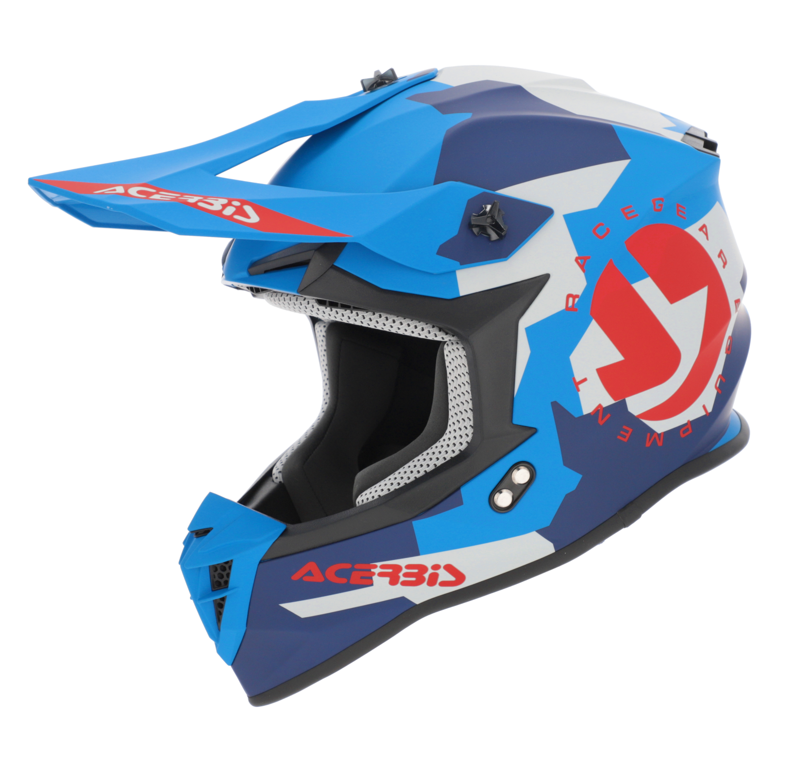 Acerbis Lınear Kask 2206 Mavi Kırmızı