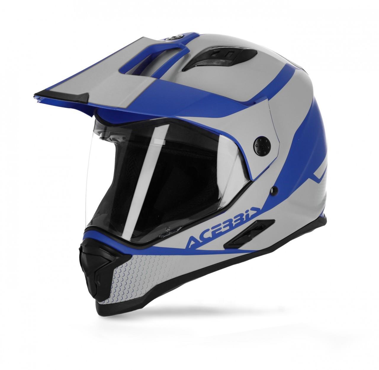 Acerbis Reactive Graffix Kask Gri Mavi Dual Road Kask Enduro