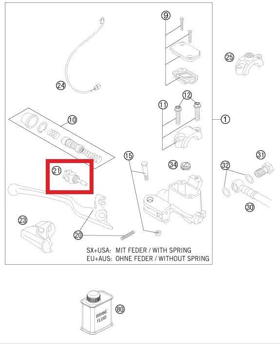 ADJUSTING SCREW KTM ORJ YP A3