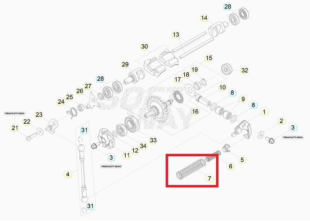 ADJUSTING SPRING 300CC BETA ORJ YP B4