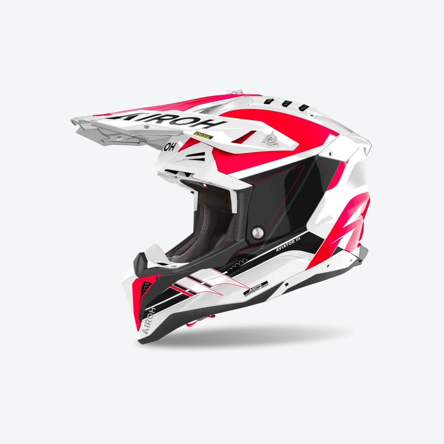 AIROH AVIATOR 3 SABER RED GLOSS KASK