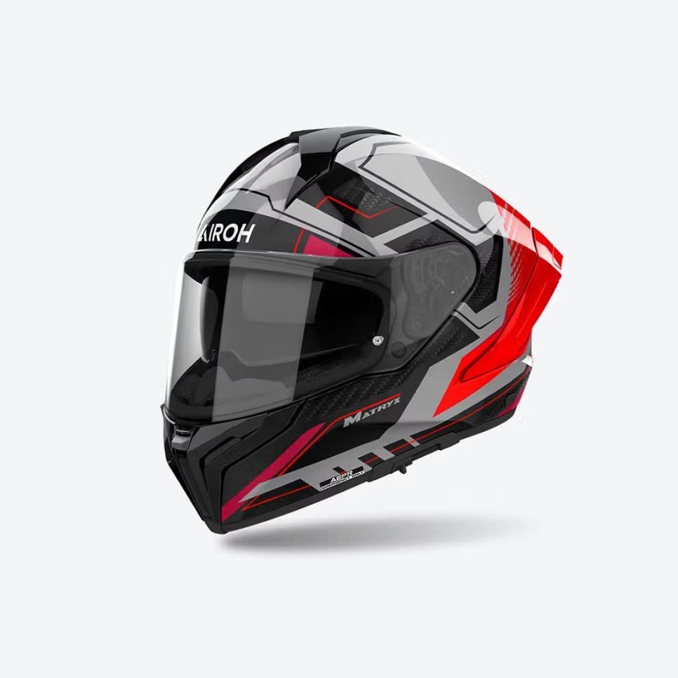 AIROH MATRYX ROCKET RED FLUO GLOSS KASK