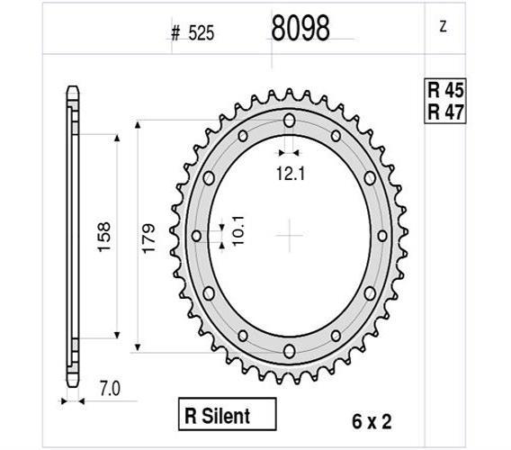 APRILIA ETV CA.NORD OGNIBENE ARKA DİŞLİ 43T
