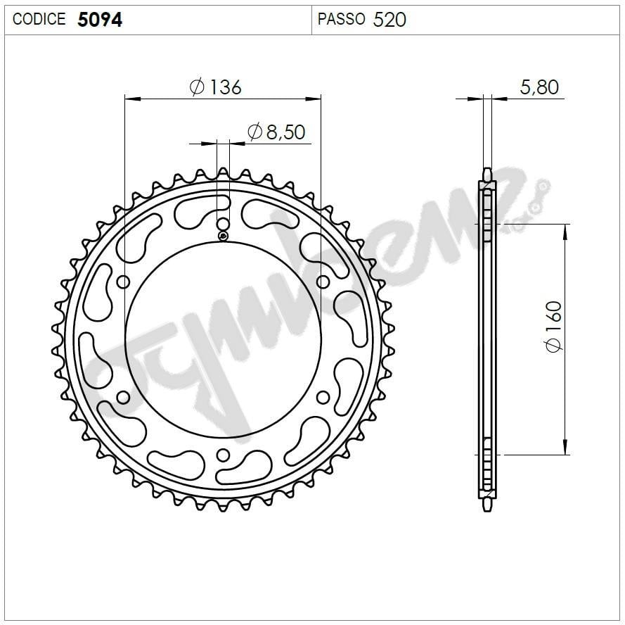 APRILIA OGNIBENE ARKA DİŞLİ 44T