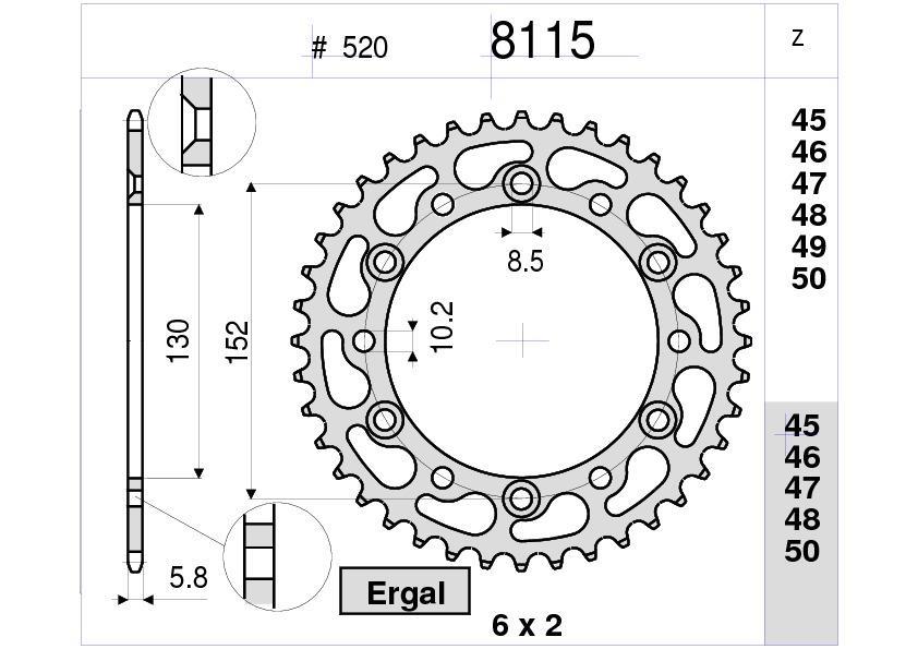APRILIA OGNIBENE ARKA DİŞLİ 48T