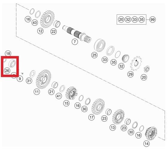 BALL BEARING KTM ORJ YP A5