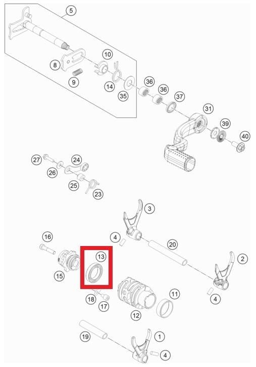 BALL BEARING  KTM ORJ YP A9