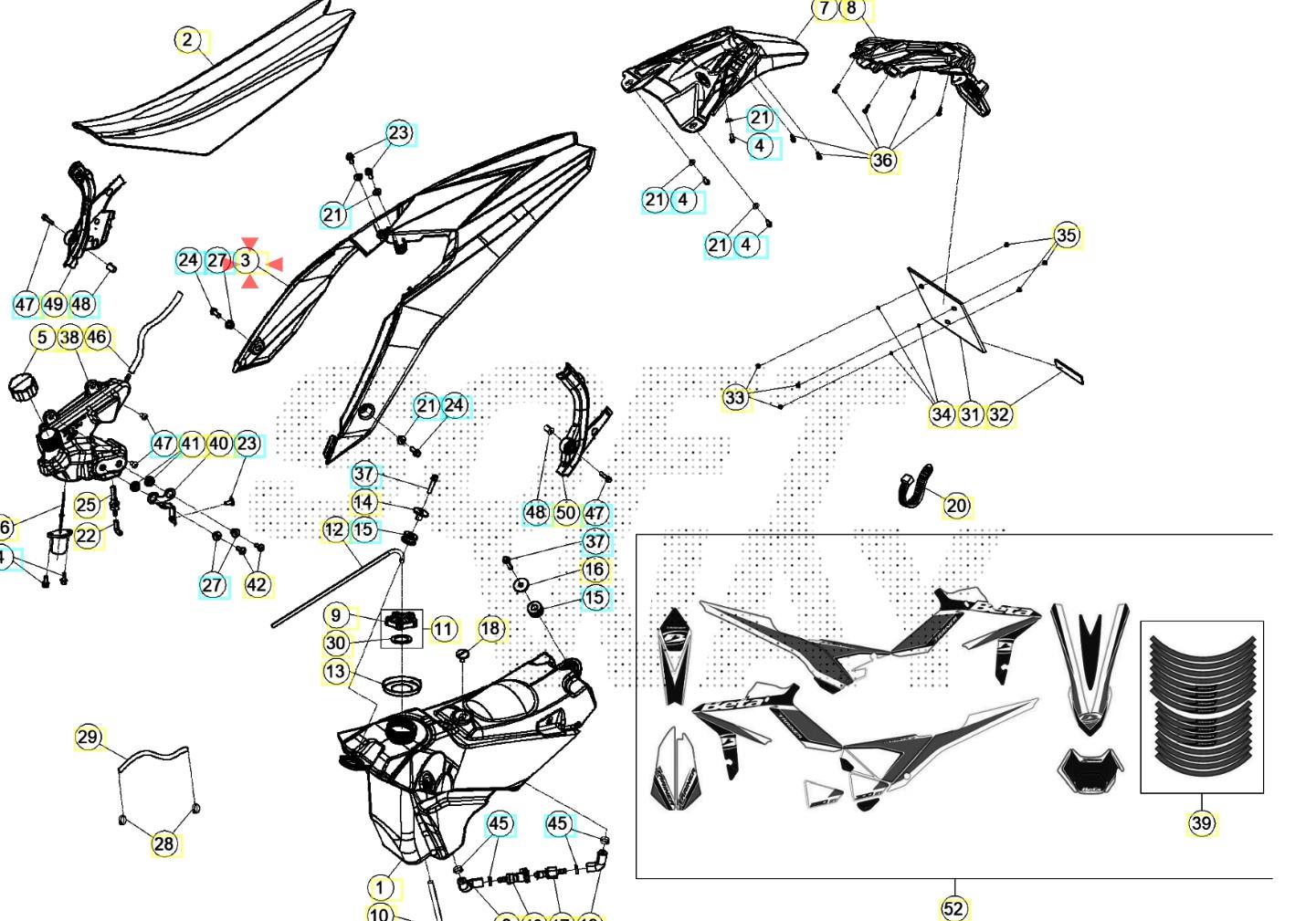 BETA X-TRAINER 17-22 ARKA ÇAMURLUK  BEYAZ BETA ORJ YP