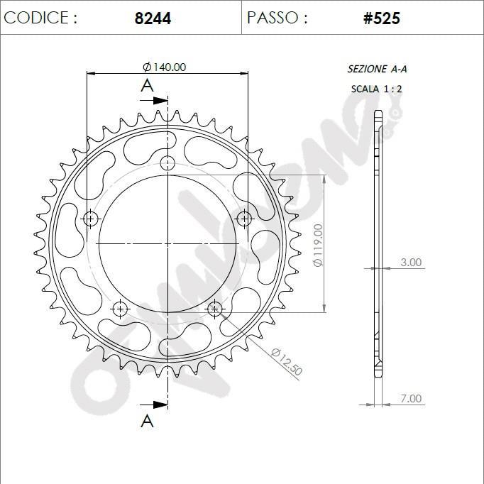 BMW F750 850 OGNIBENE ARKA DİŞLİ 45T