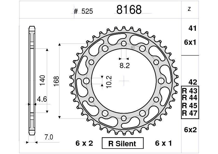 BMW OGNIBENE ARKA DİŞLİ 47T