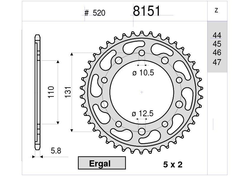 BMW S 1000 OGNIBENE ARKA DİŞLİ 46T