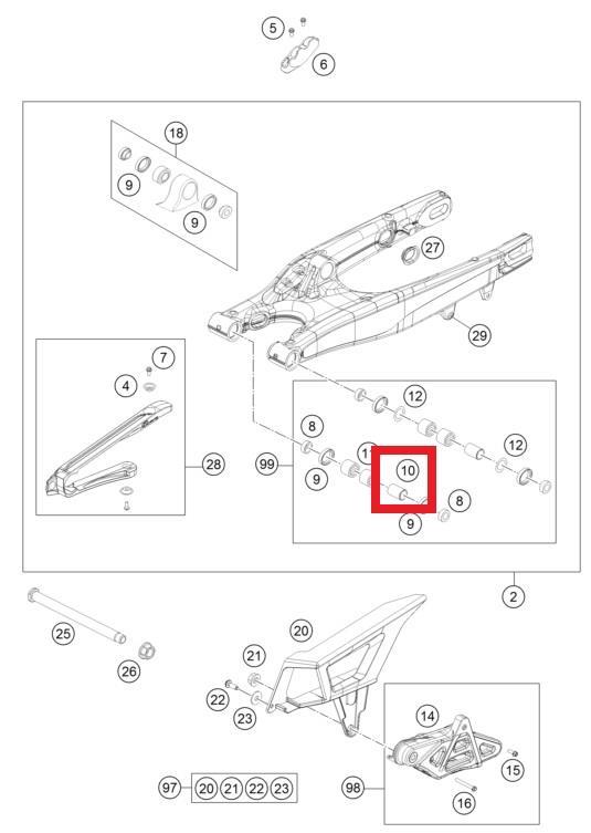 BUSHING SLEEVE KTM ORJ YP A5