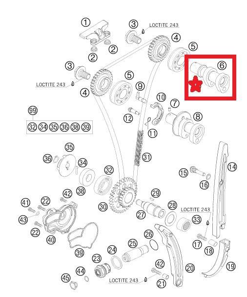 CAMSHAFT INTAKE KTM ORJ YP A1