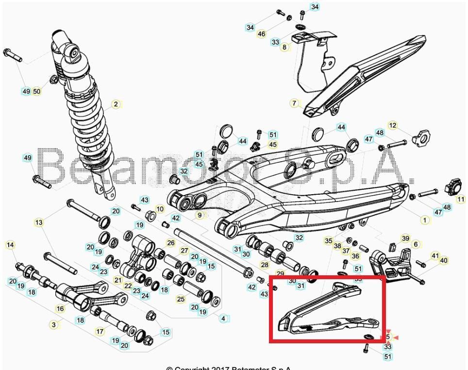 CHAIN SLIDE RR 4T MY10 BETA ORJ YP E
