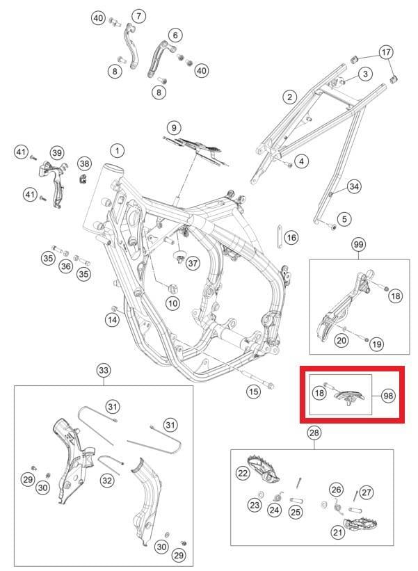 CHAIN SLIDING KIT BELOW GASGAS ORJ YP A9