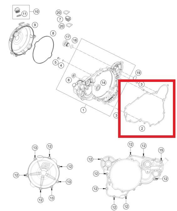 CLUTCH COVER GASKET INSIDE GASGAS ORJ YP