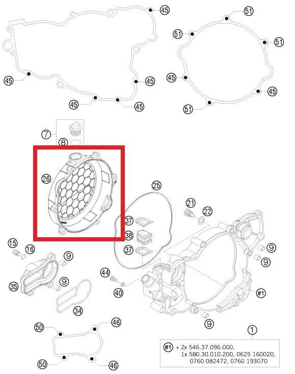 CLUTCH COVER KTM ORJ YP