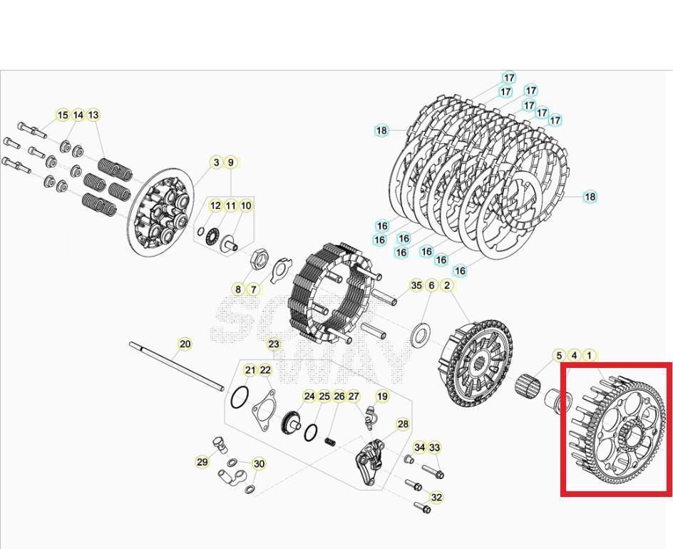 CLUTCH GEAR BETA ORJ YP B2